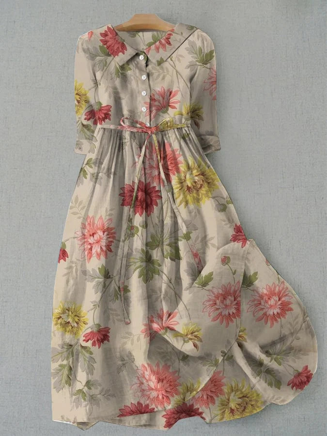 Zinnia - Lace-Up Shirt Dress for Women