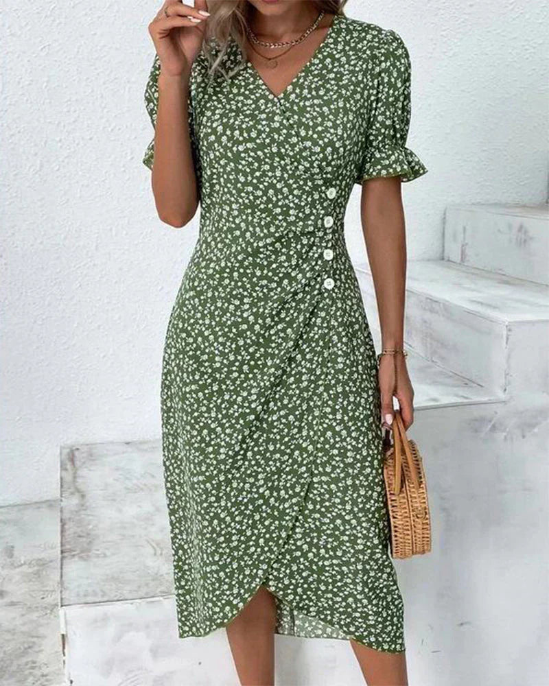 Emrie | Elegant Floral Print Dress