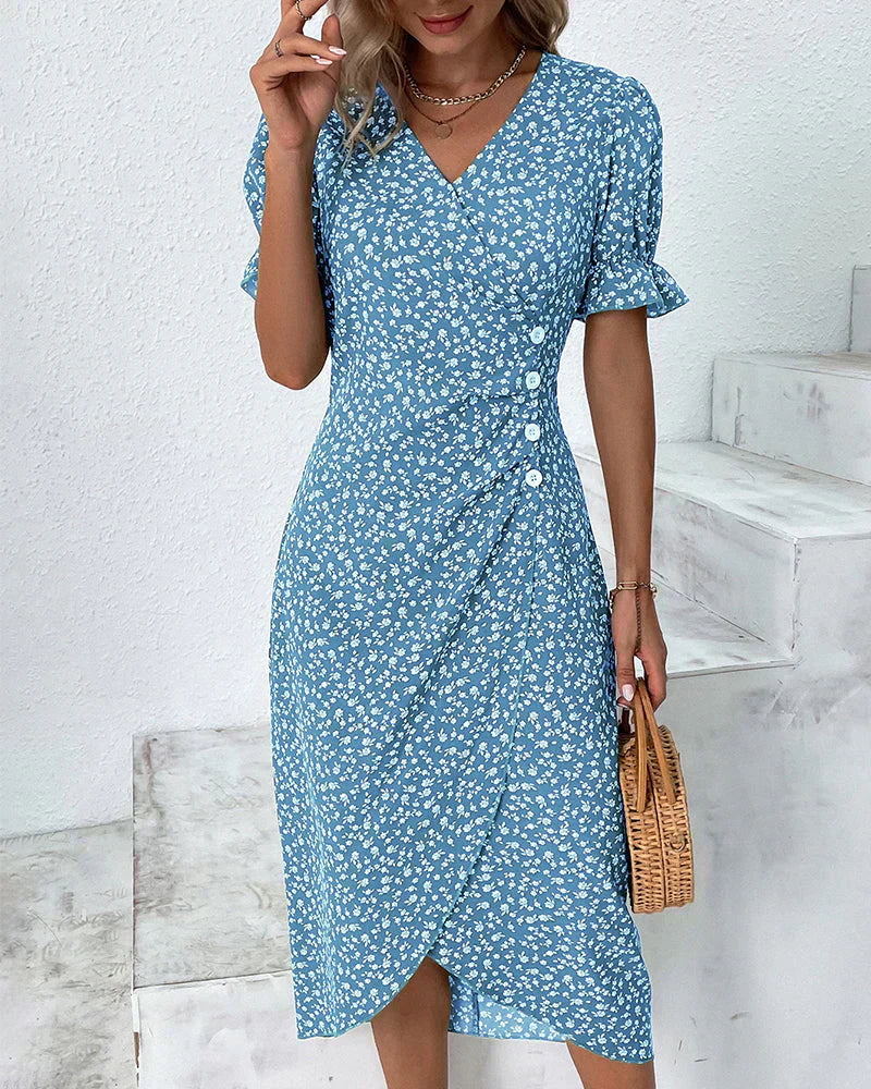 Emrie | Elegant Floral Print Dress
