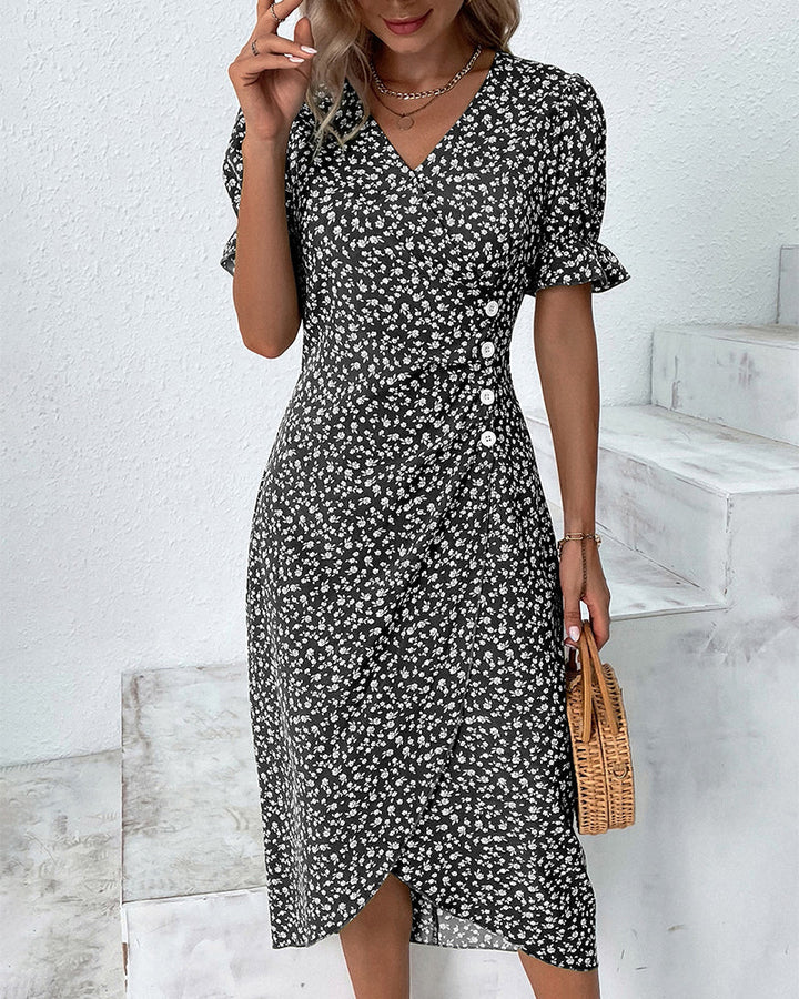 Emrie | Elegant Floral Print Dress