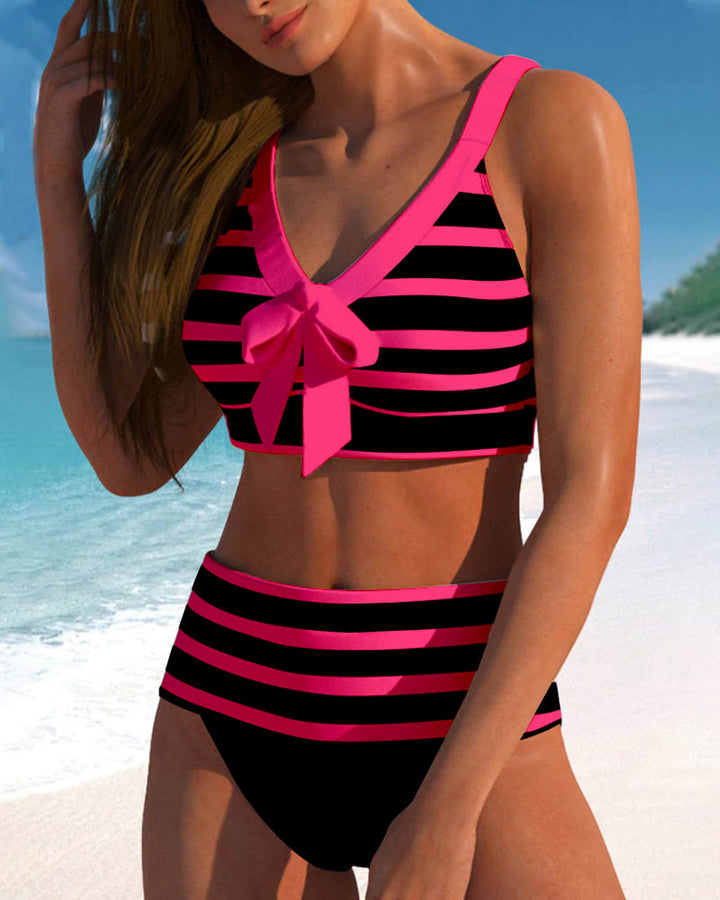 Geya | Striped High-Waist Bikini