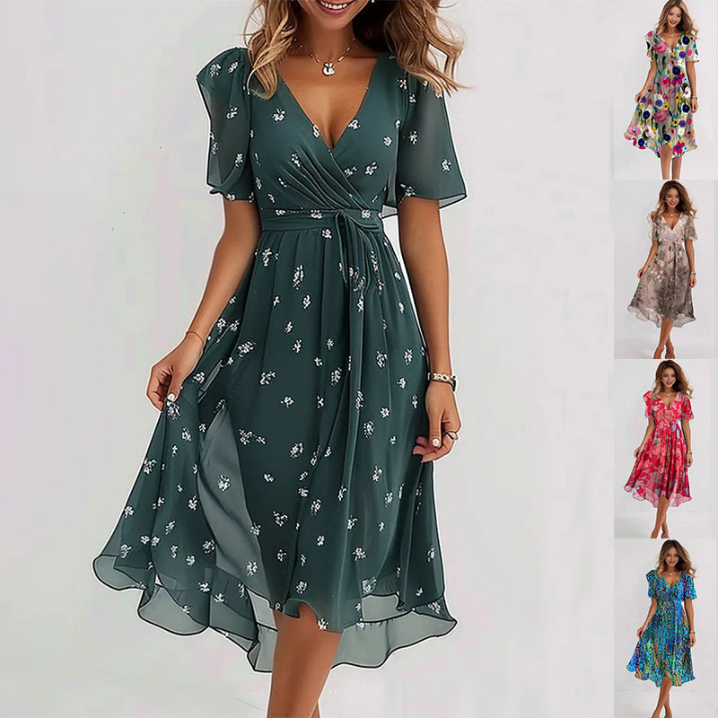 Ivana | Elegant Floral Midi Dress