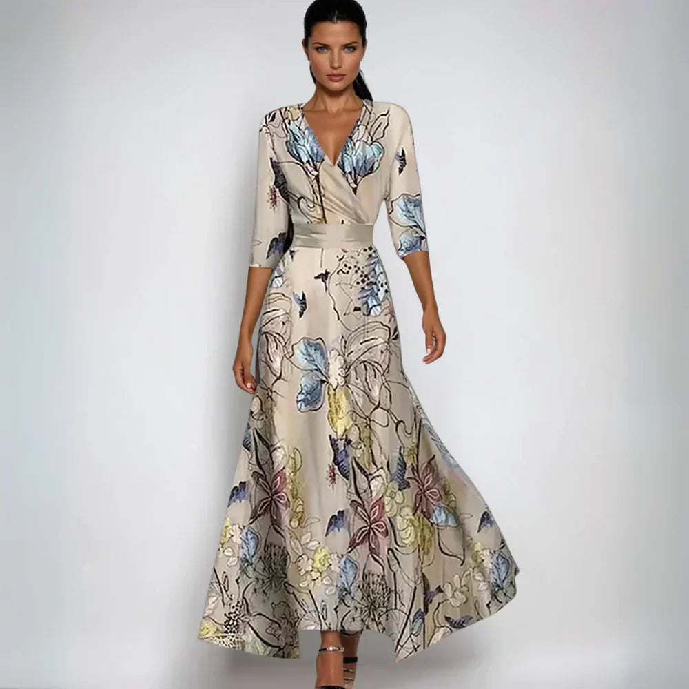 Quinn | Elegant Floral Wrap Dress