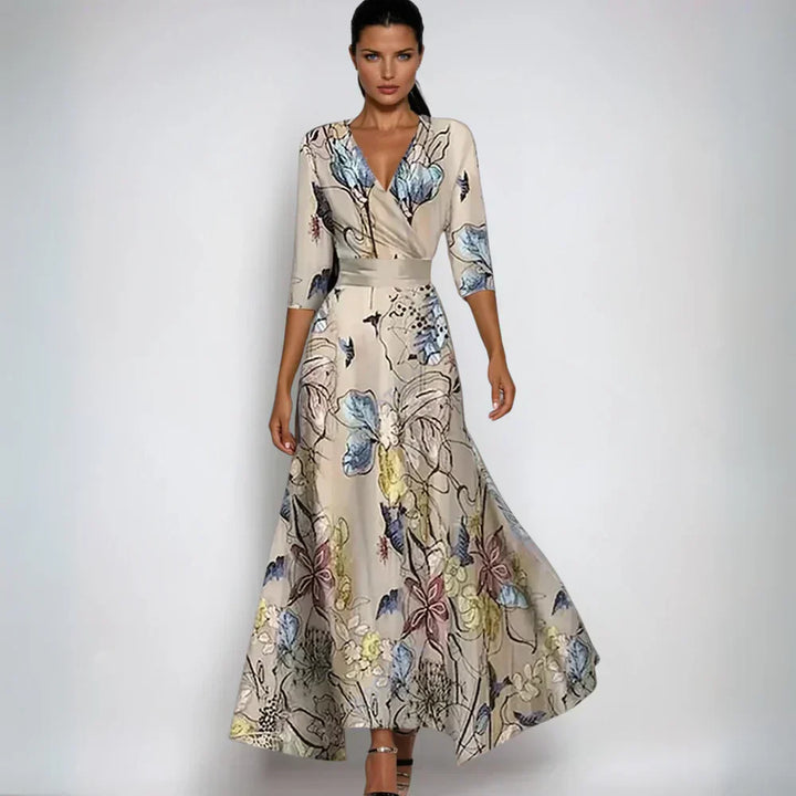 Quinn | Elegant Floral Wrap Dress