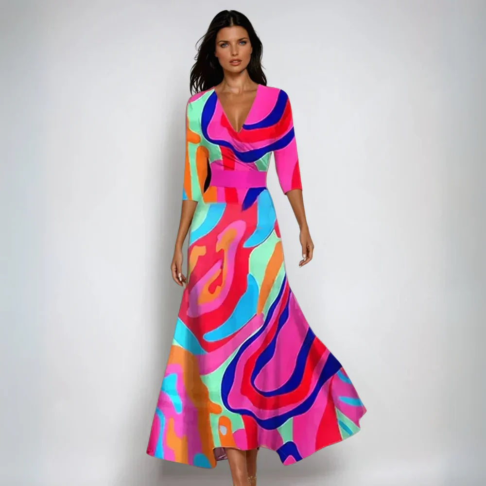 Quinn | Elegant Floral Wrap Dress