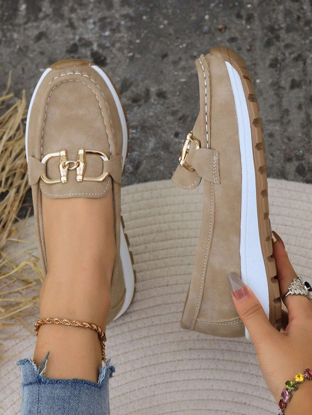 Clara | Flat Buckle Loafers