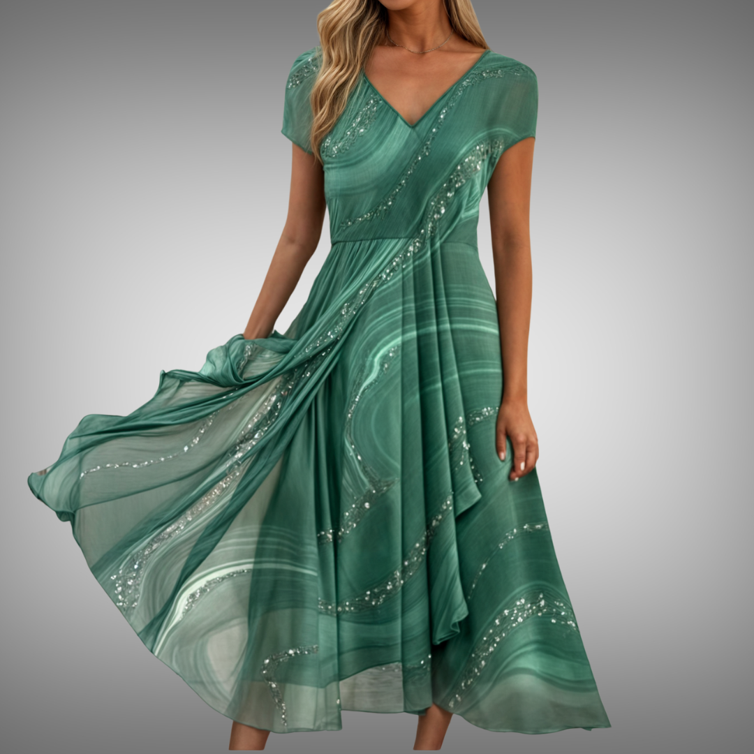 Jera | Midi dress with V-neck