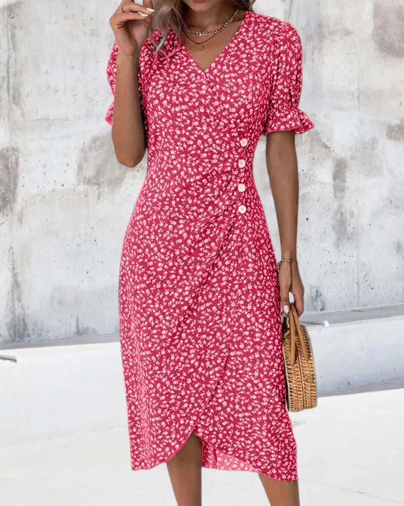 Emrie | Elegant Floral Print Dress