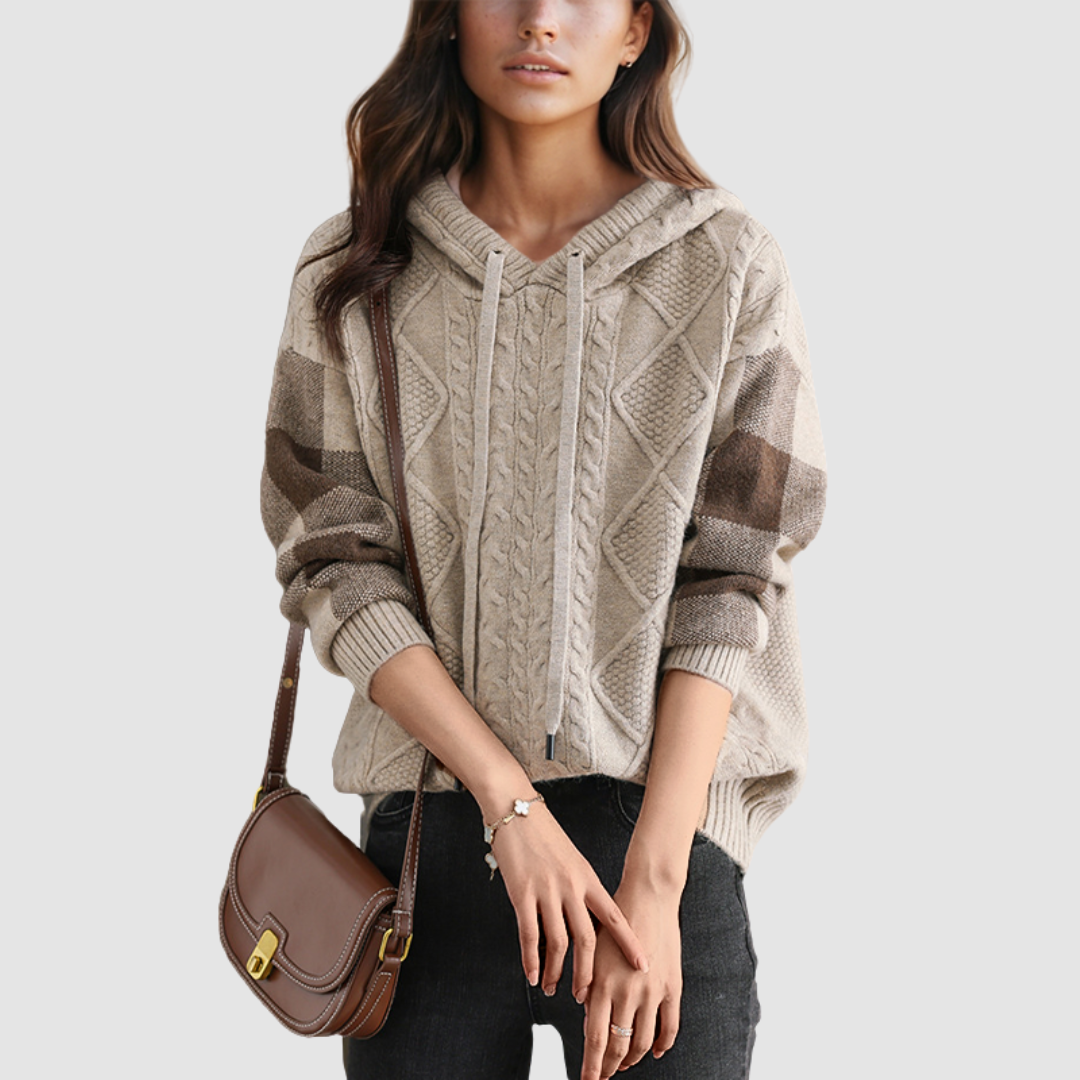 Leonie | Jacquard Hooded Sweater