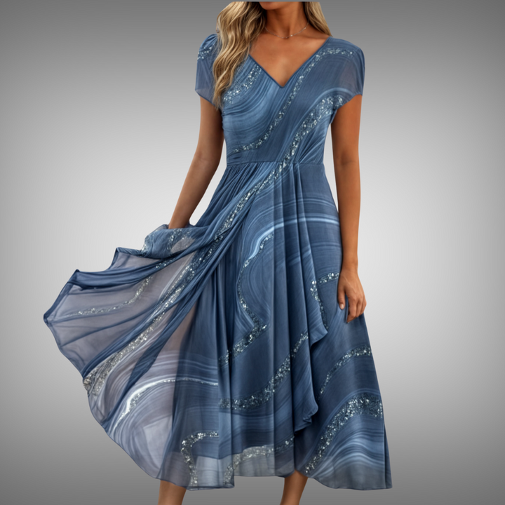 Jera | Midi dress with V-neck