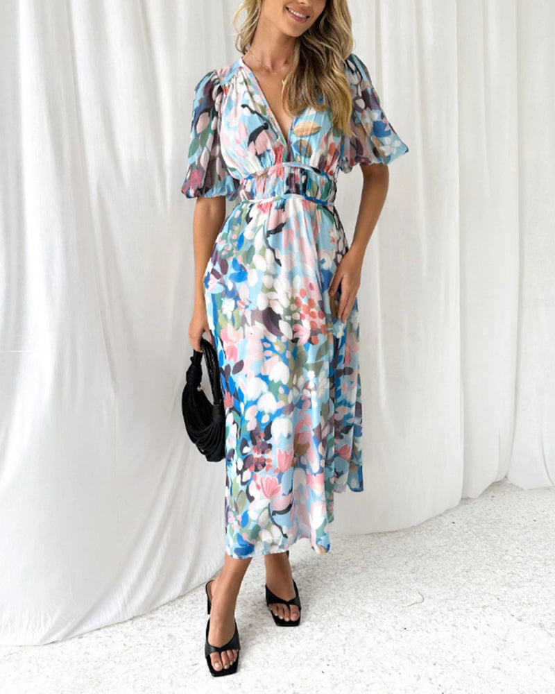 Tian | Elegant floral dress