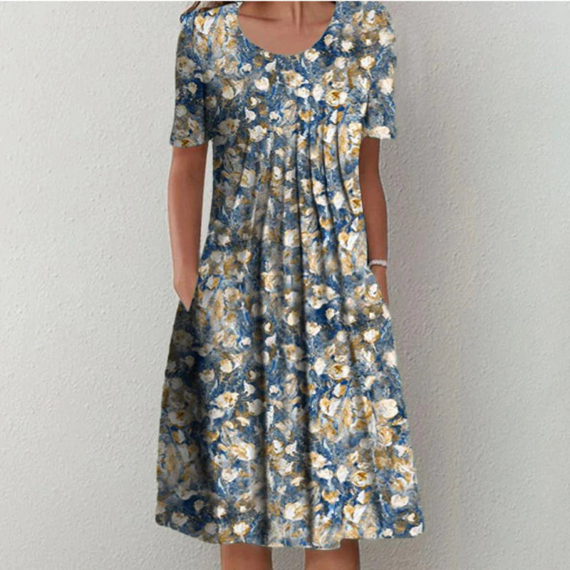 Auralyn | Elegant and Casual Floral Dress with Pockets