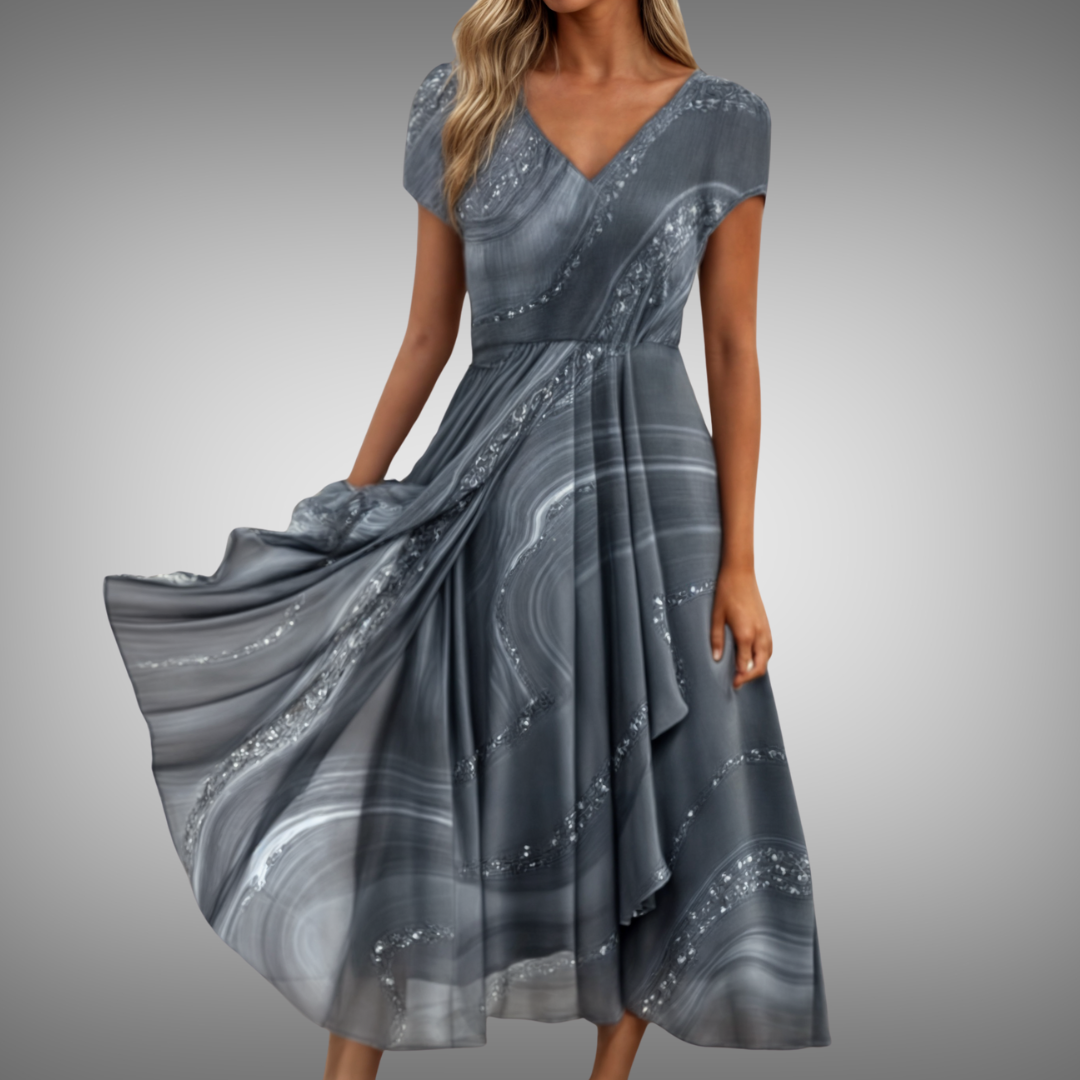 Jera | Midi dress with V-neck