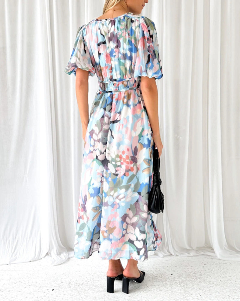 Tian | Elegant floral dress
