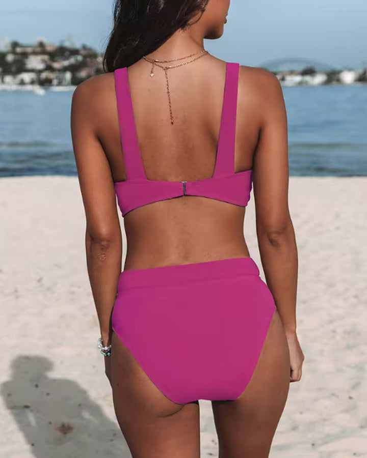 Hilde – Solid High-Waist Swimsuit