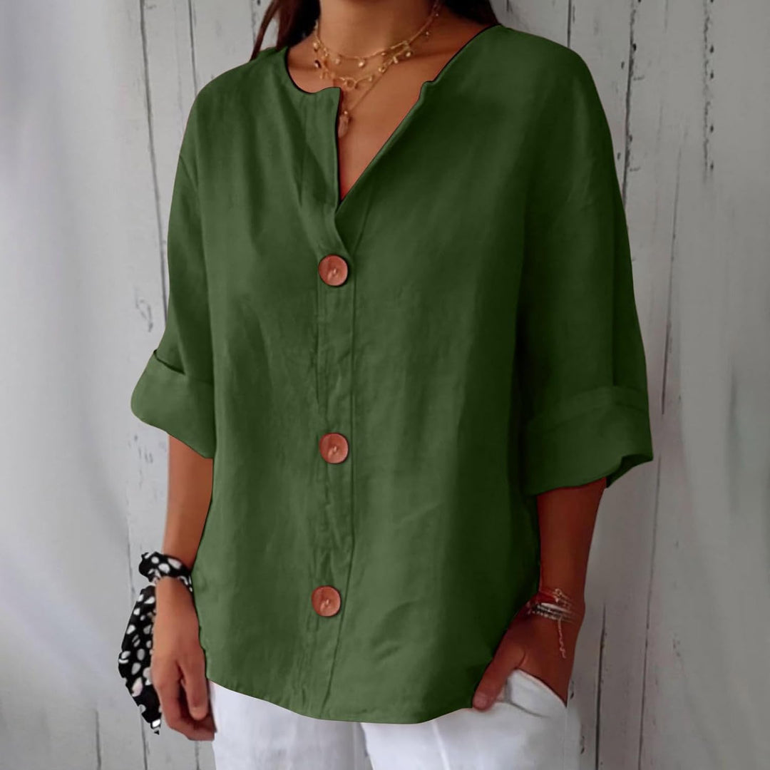 Levi | Sublimated Casual Linen Blouse