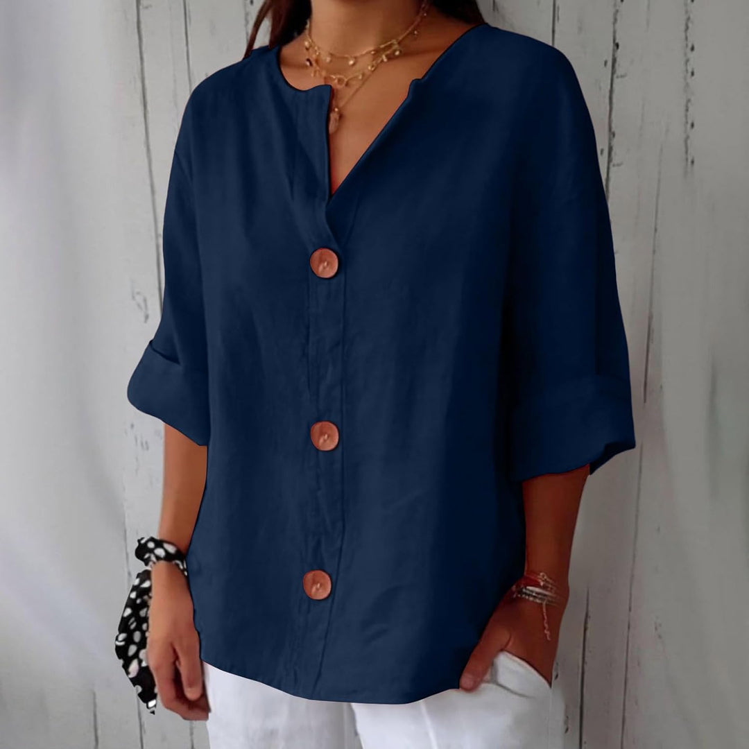 Levi | Sublimated Casual Linen Blouse