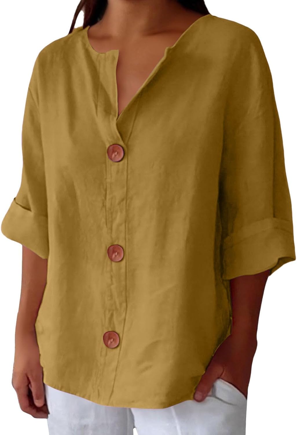 Levi | Sublimated Casual Linen Blouse