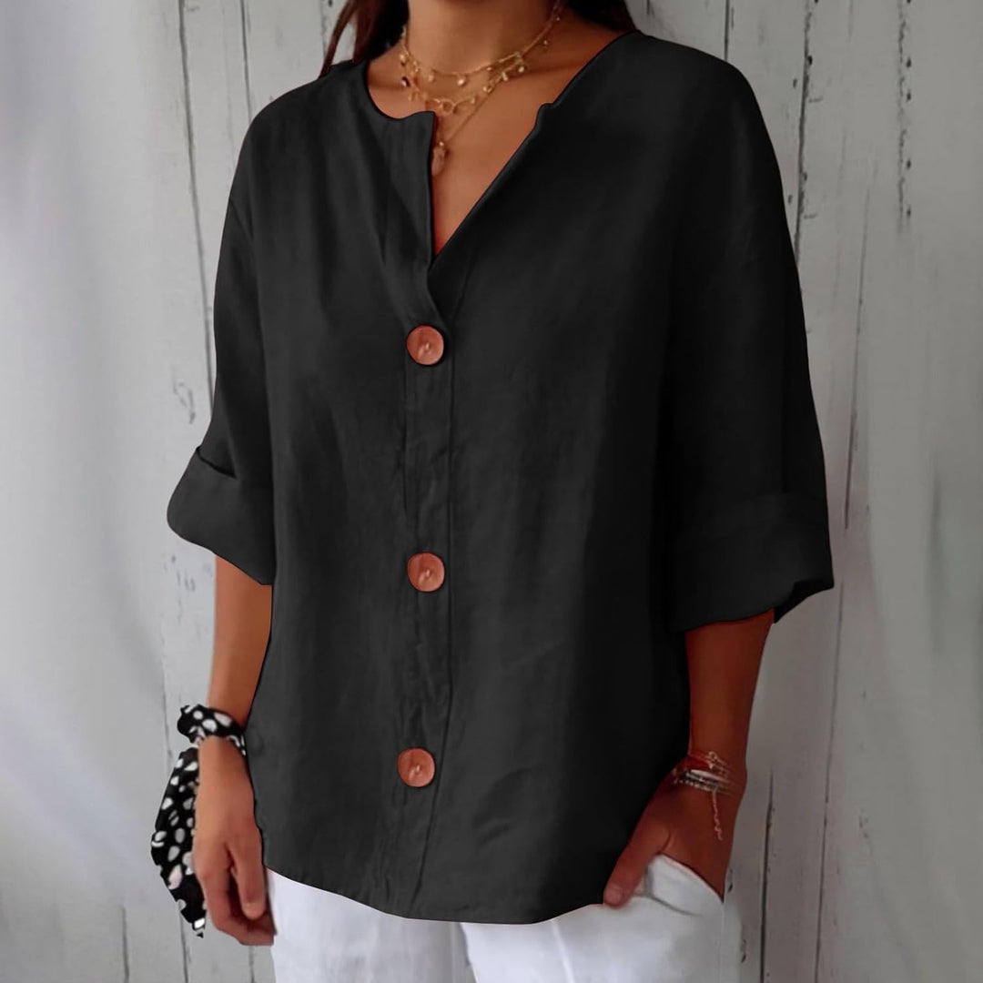 Levi | Sublimated Casual Linen Blouse