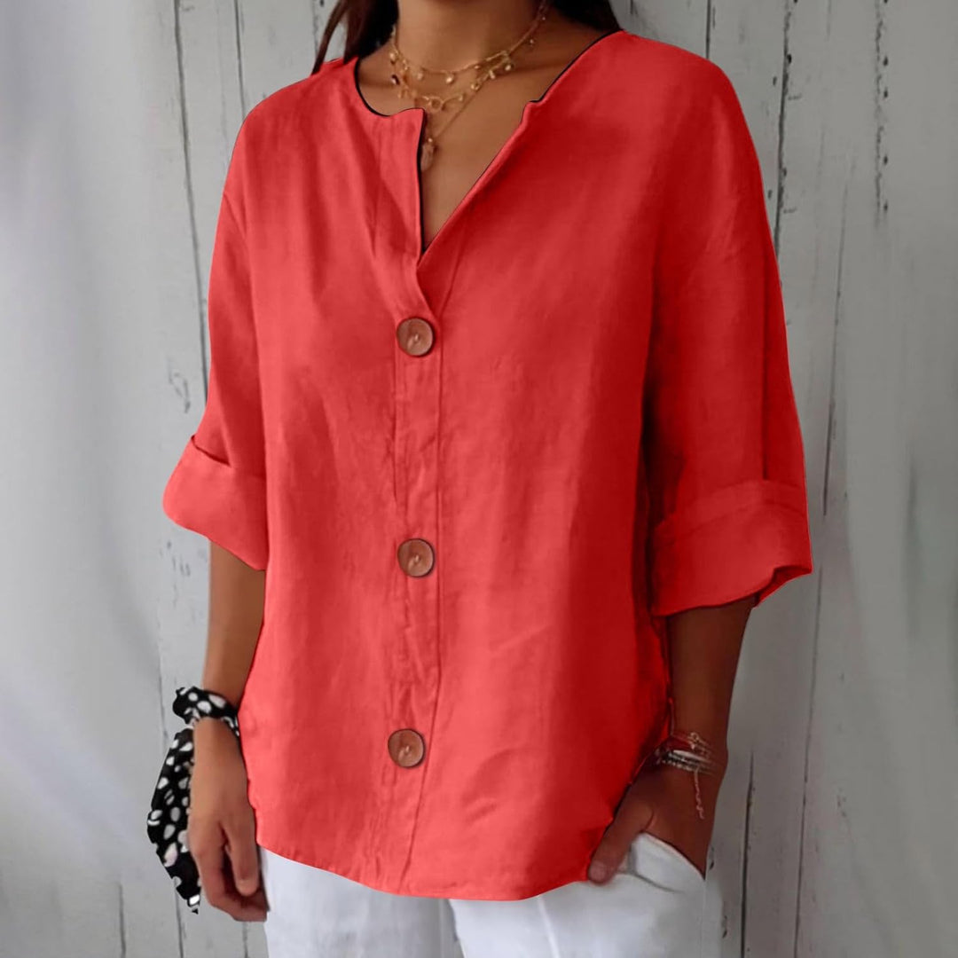 Levi | Sublimated Casual Linen Blouse