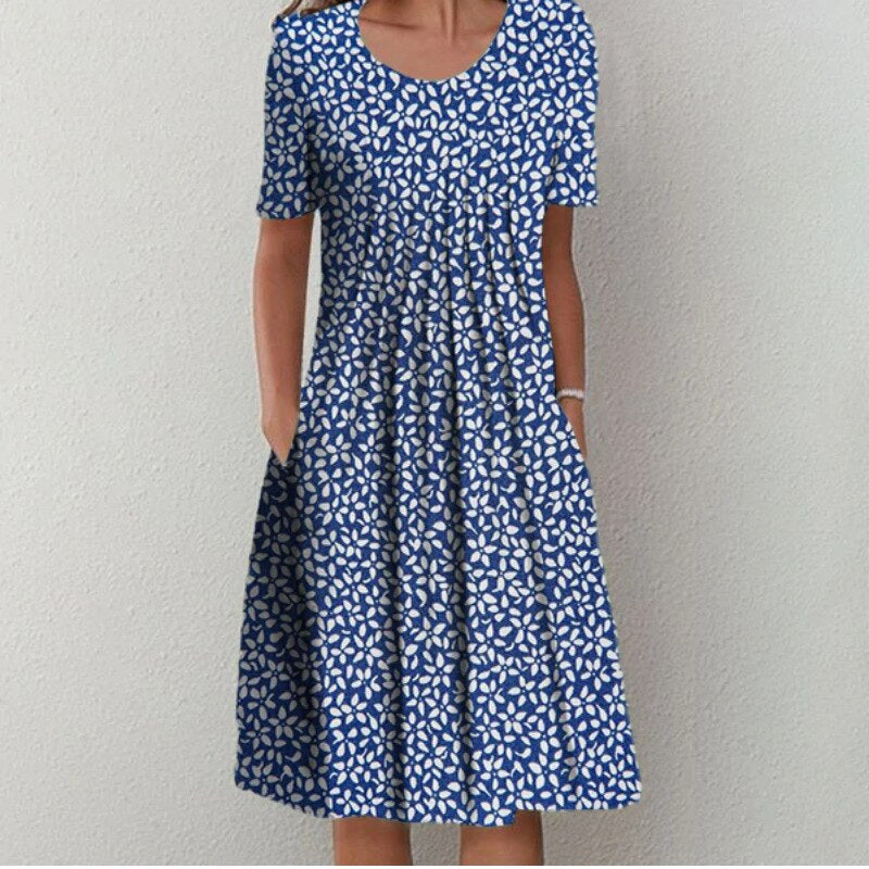 Auralyn | Elegant and Casual Floral Dress with Pockets