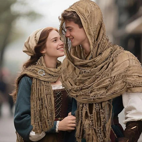 Medieval hooded scarf