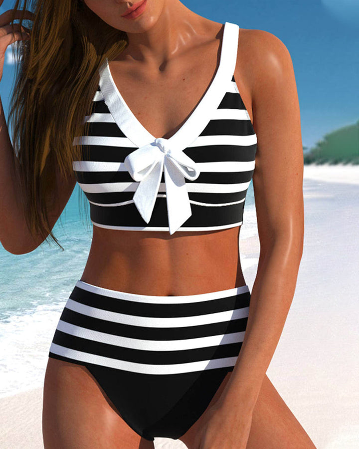 Geya | Striped High-Waist Bikini