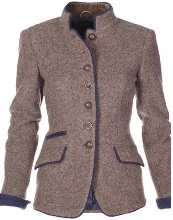 Lenoir™ | Elegant cardigan with a high collar