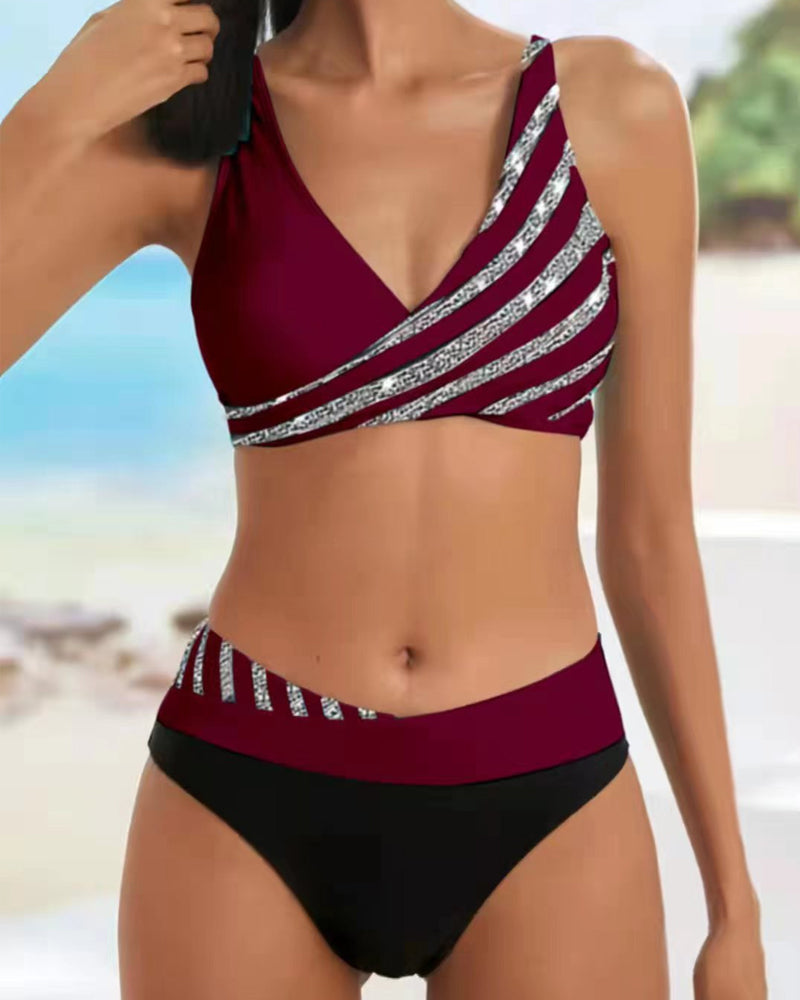 Mona – Printed Bikini in Warm Tones
