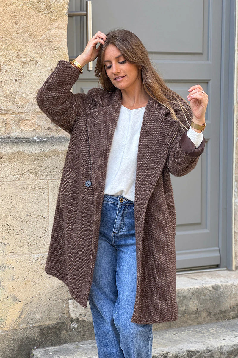 Elora™ | Long Knit Cardigan Coat