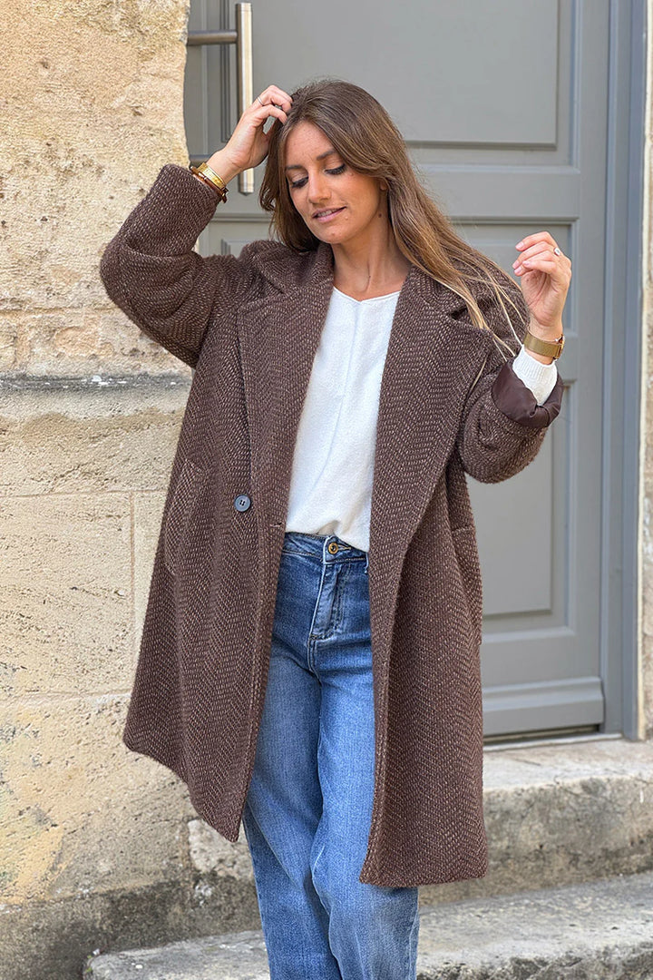 Elora™ | Long Knit Cardigan Coat