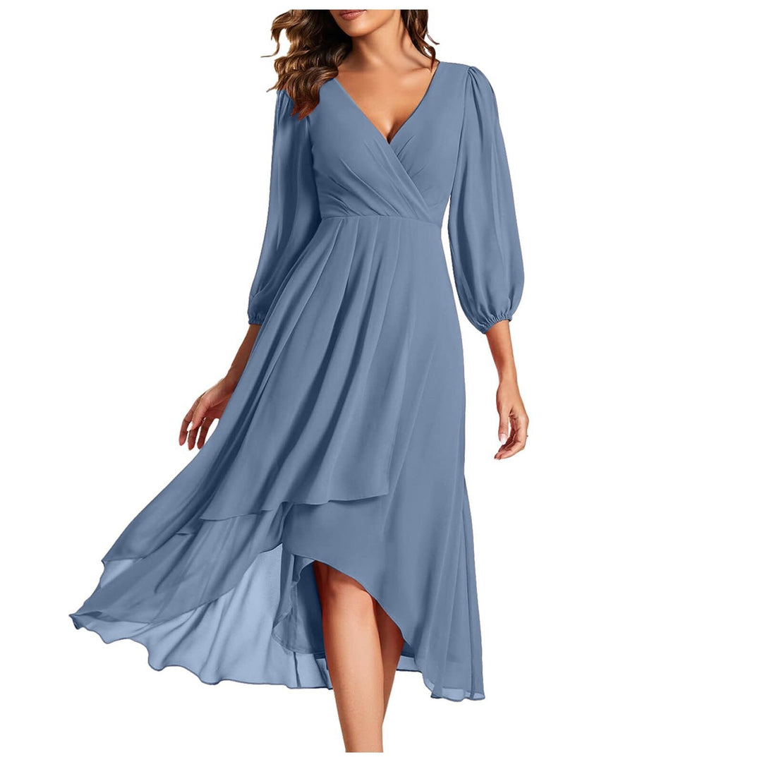 Daisy | Ruffled Dress with Asymmetrical Edge