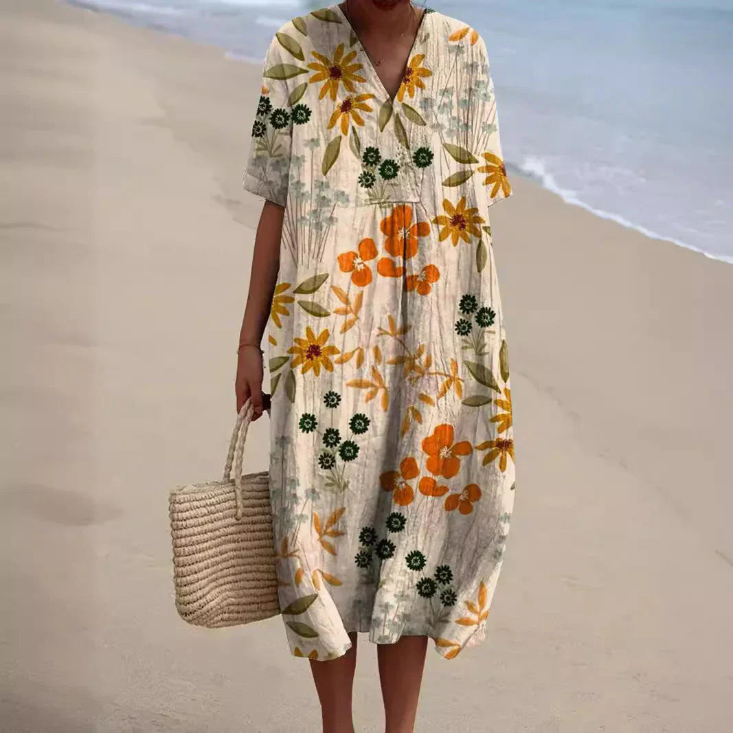 Biria | Soft Dress with Floral Print