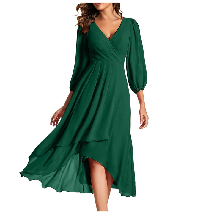 Daisy | Ruffled Dress with Asymmetrical Edge