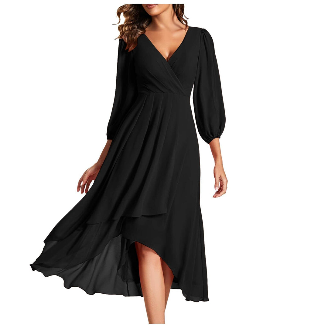 Daisy | Ruffled Dress with Asymmetrical Edge