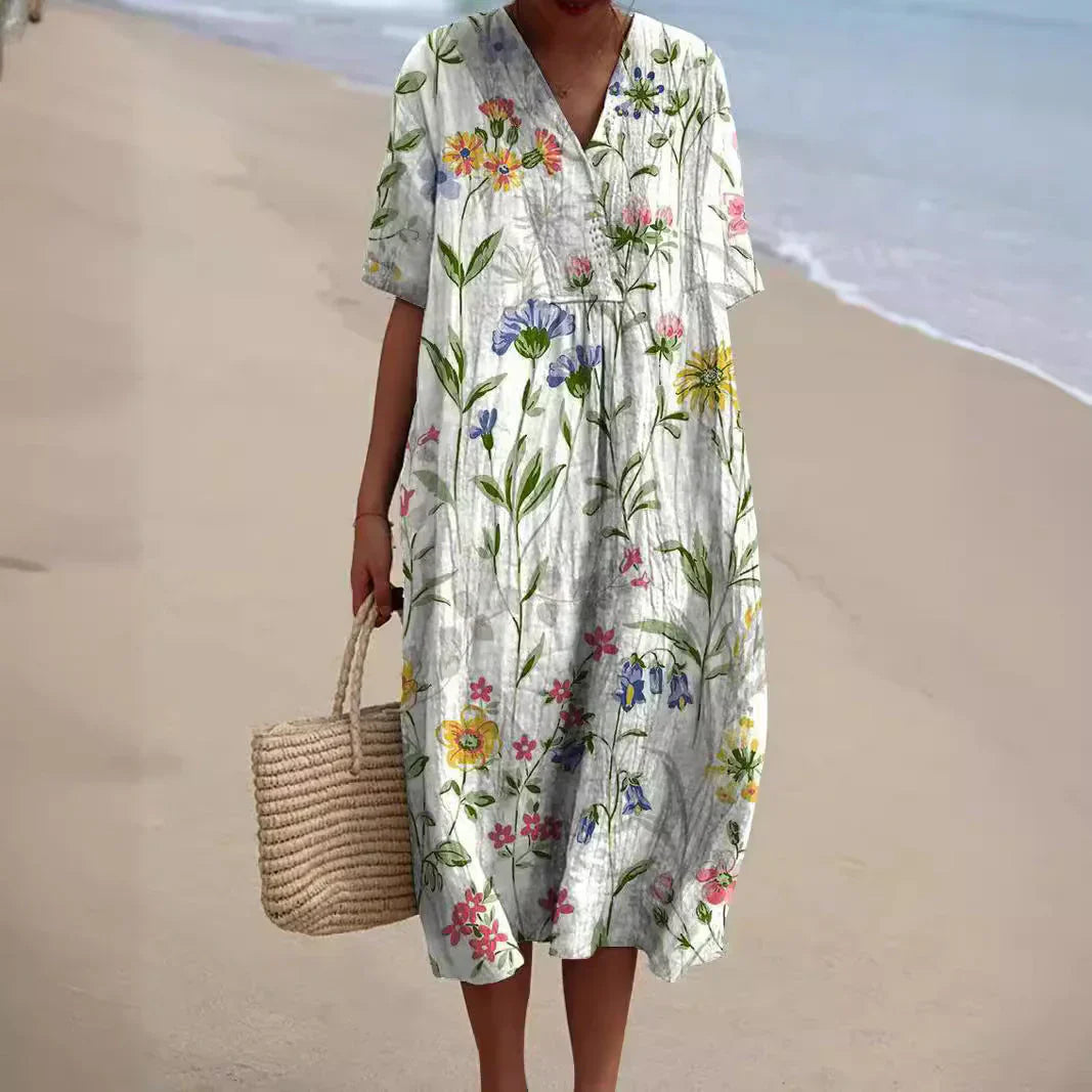 Biria | Soft Dress with Floral Print