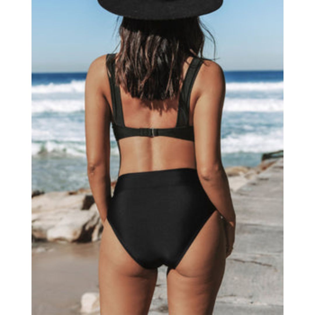 Hilde – Solid High-Waist Swimsuit