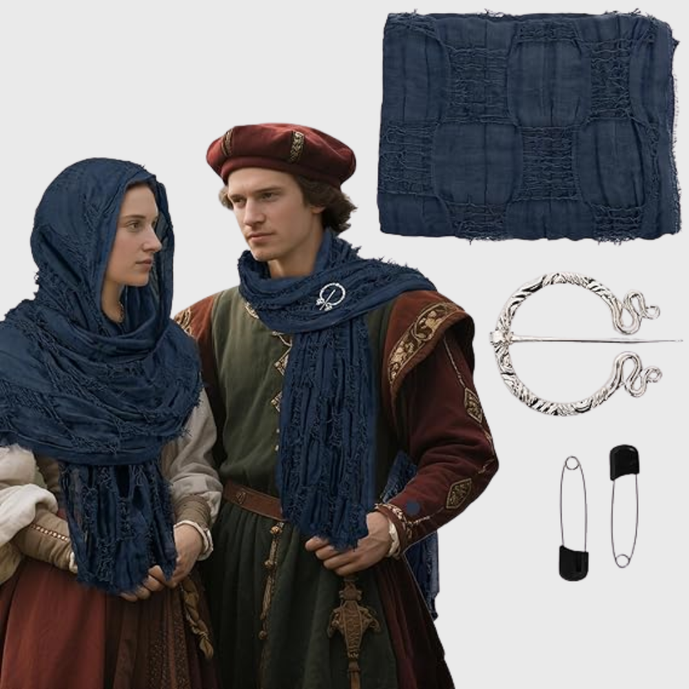 Medieval hooded scarf