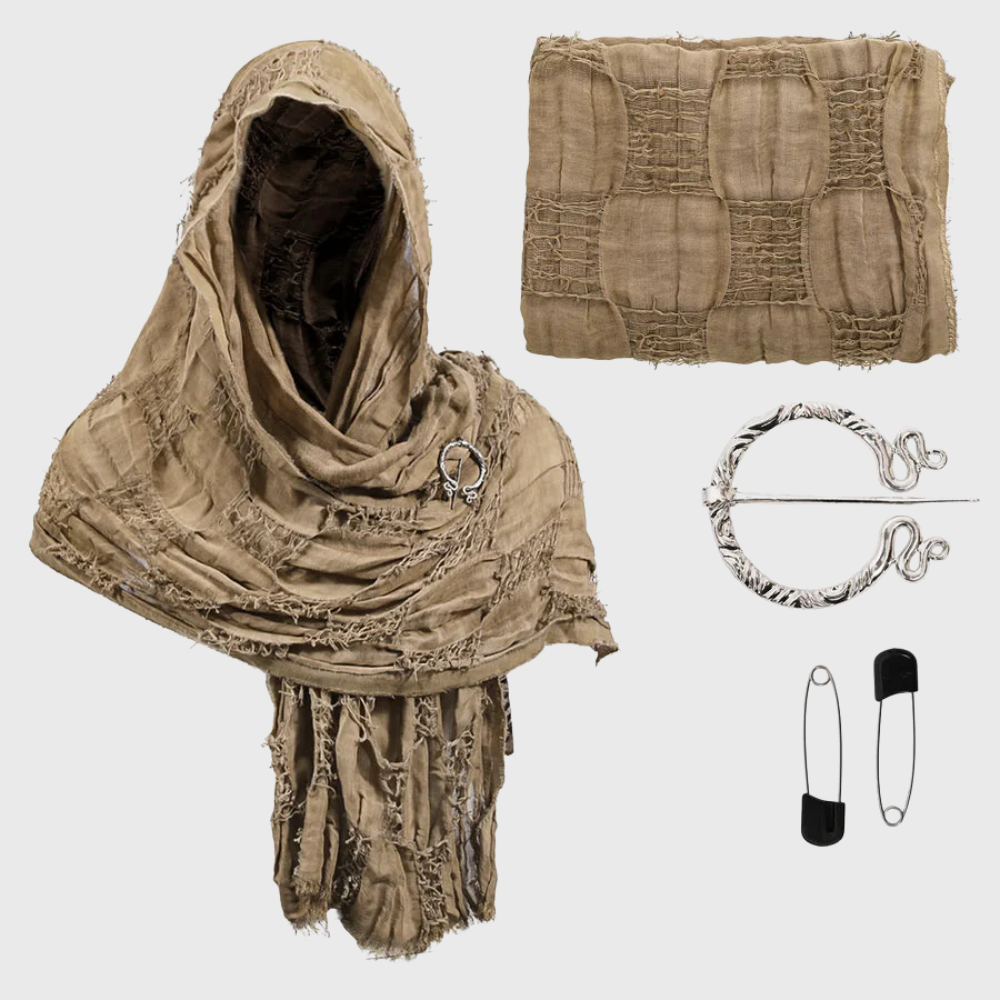 Medieval hooded scarf
