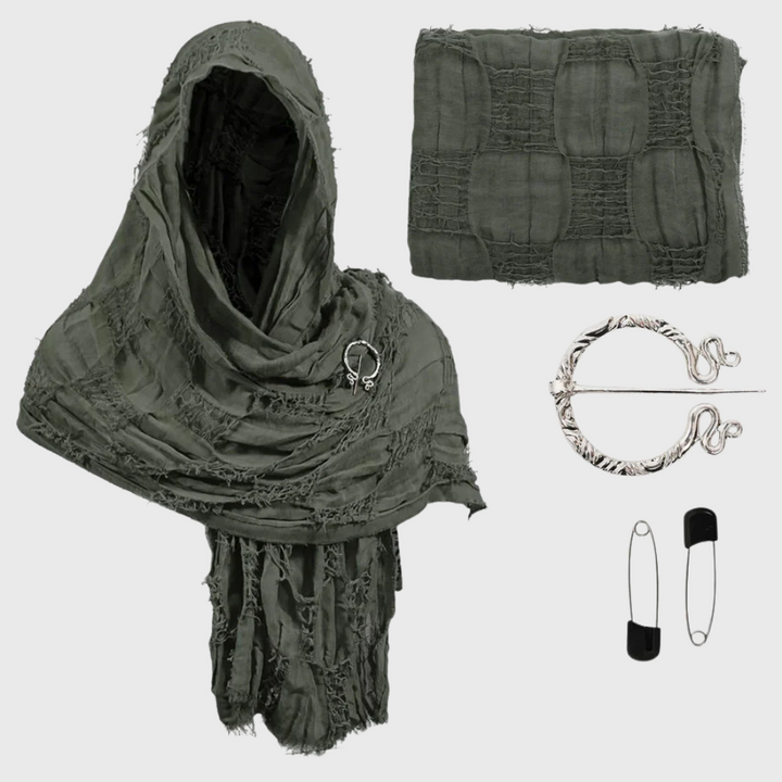 Medieval hooded scarf