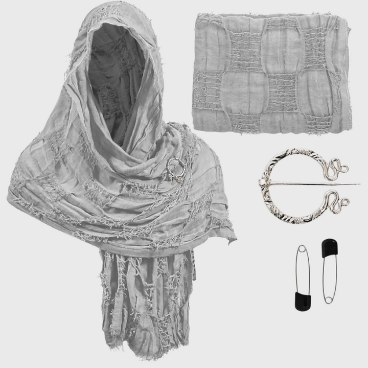 Medieval hooded scarf