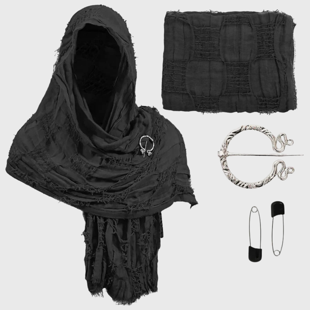 Medieval hooded scarf