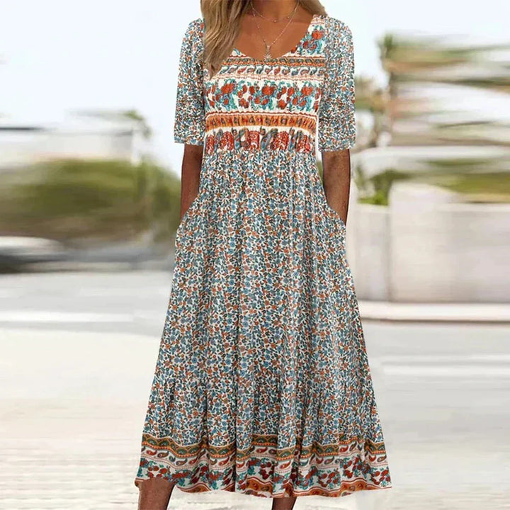 Aria | Plus Size Floral Maxi Dress