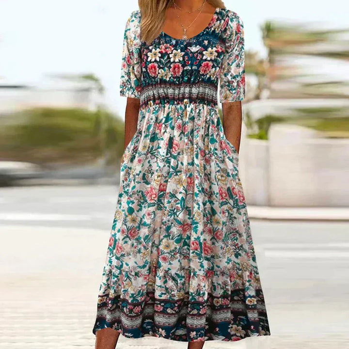 Aria | Plus Size Floral Maxi Dress