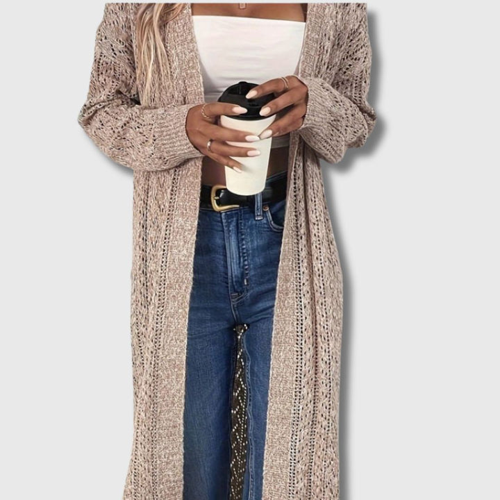 Clotilde - Elegant Open Long Cardigan for Women