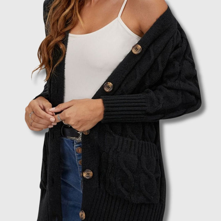 Edith - Elegant Cable Cardigan for Women