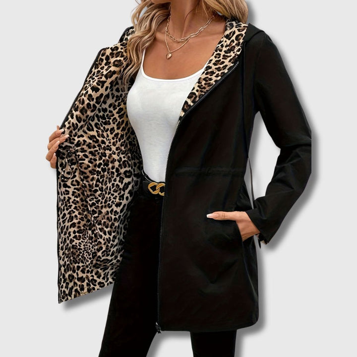 Salena - Women's Reversible Leopard Print Jacket