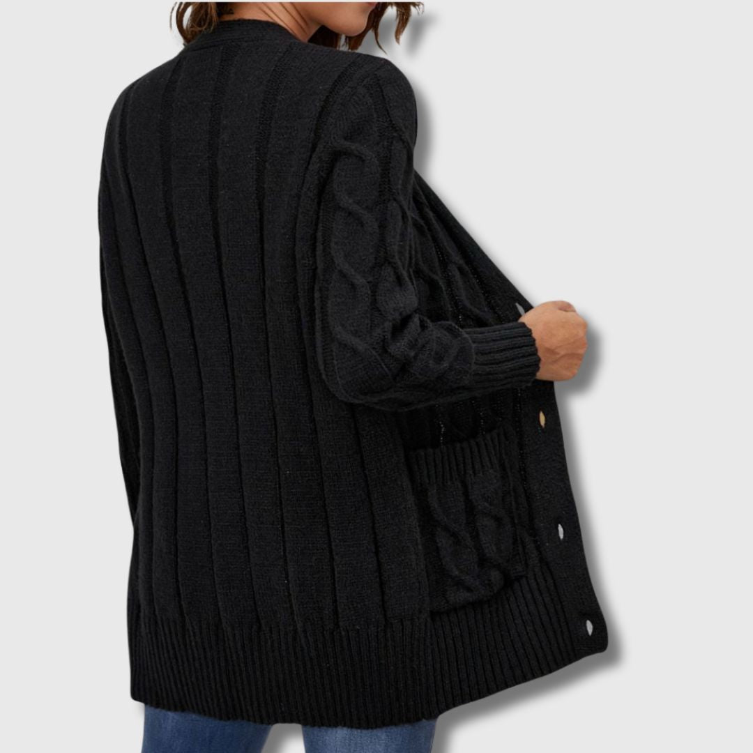 Edith - Elegant Cable Cardigan for Women