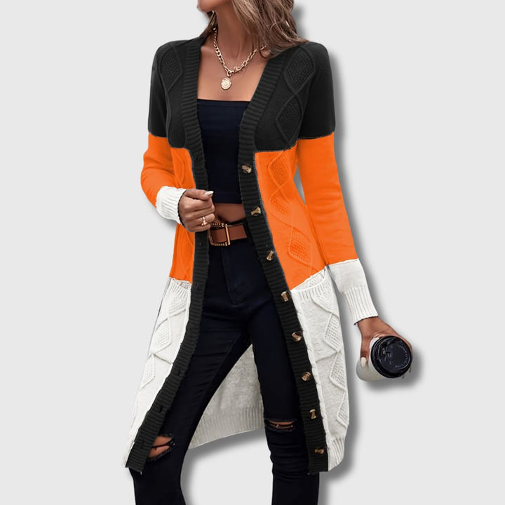 Colette – Women's Color Block Button-Up Cardigan Limited Edition