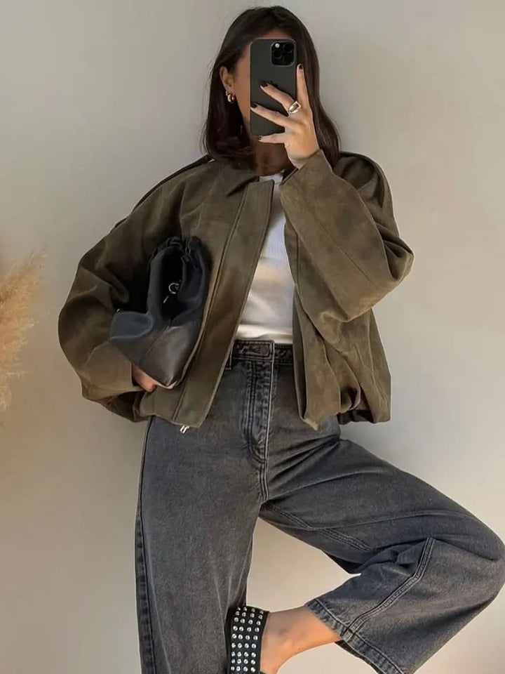 Vivienne | Chic Suede Coat